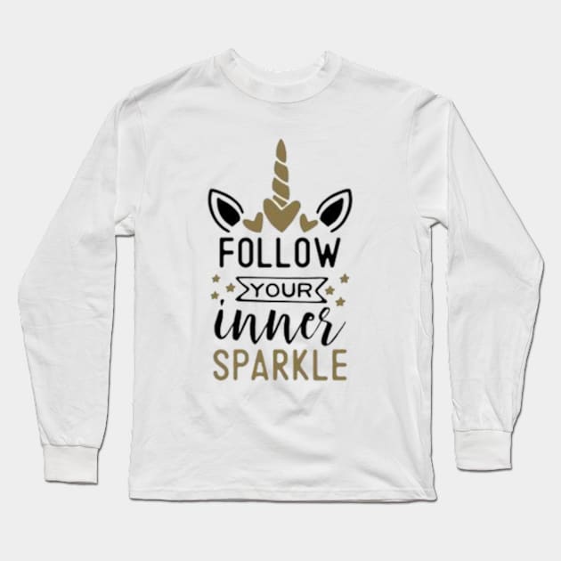 Follow Your Inner Sparkle Shirt Long Sleeve T-Shirt by BabySquishyCheeks